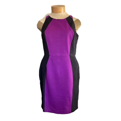 Worthington Women's Dress Size 12 Purple Black Color Block Sleeveless - Image 1 of 4