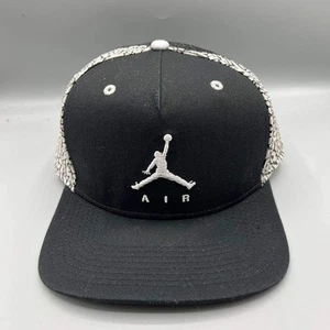 Gorra Air Jordan para hombre negra cemento elefante bordada Jumpman gorra trasera a presión - Imagen 1 de 8