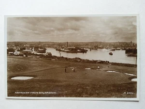 Vintage RP Postcard Aberdeen From Balnagask Scotland Golf Course Ships - Picture 1 of 2