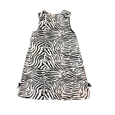 Gymboree Girls Size 8 Black and White Zebra Print Sleeveless Cotton Dress - Image 1 of 4