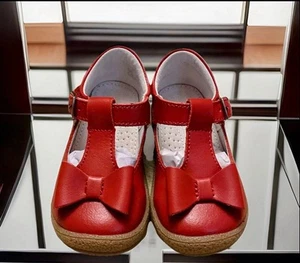 Girls NWB Lamour Leather Mary Jane Sandals Flat Shoes T-Straps Little Kids 5 M - Picture 1 of 11