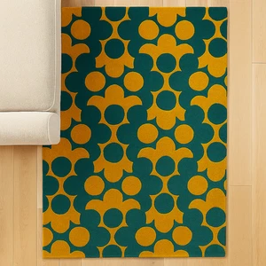 Color Splash Wool Rug 5x8 – Modern Art Handmade Carpet for Living & Office Use - Picture 1 of 4