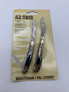Old Timer Minuteman / Pal Combo High Carbon Stainless Steel Pocket Knife New - Picture 1 of 4