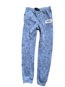 Boys Extra Large Sonic The Hedgehog Blue Black Sweatpants  - Picture 1 of 3