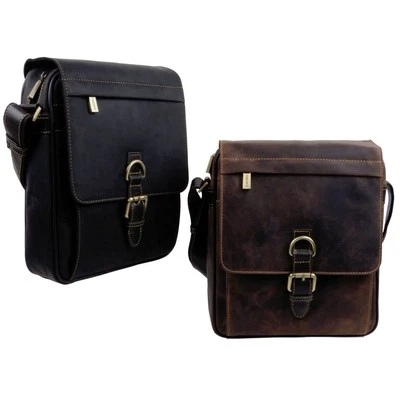 Visconti Leather Mens Messenger Bag - Hunter Collection - Image 1 of 4