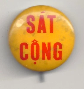 RAR Original Vietnamkrieg PIn ~ SAT CONG = KILL VIET CONG Pinback - Bild 1 von 2