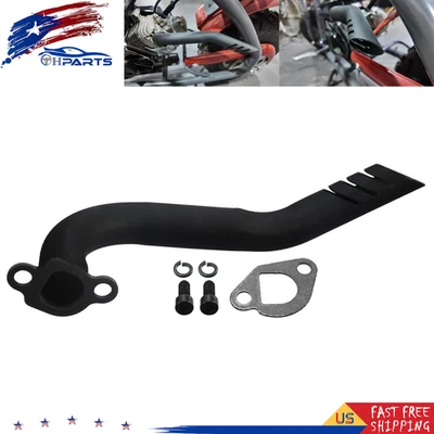 Kit de cabeçalho de tubo de escape preto para Predator 212cc 224cc 196cc 5.5hp 6.5hp Go Kart - Imagem 1 de 4