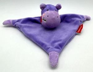 Fisher Price Schmusetuch Kuscheltuch Plüsch für Baby süß Nilpferd Lila Violett - Bild 1 von 4