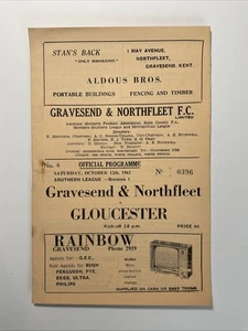 Gravesend & Northfleet v Gloucester; Southern League, 12th October 1963 - Imagen 1 de 3
