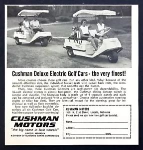 1965 Cushman Deluxe Golf Cart Elettrico Auto Golfster Foto Stampa Vintage Annuncio - Foto 1 di 1