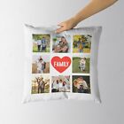  Personalised Photo Pillowcase Cushion Pillow Insert with Filling Up to 8 Photos