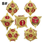 7 pcs Metal Poly Dice Set For D&D Dungeons and Dragons Creative RPG Cthulhu DND