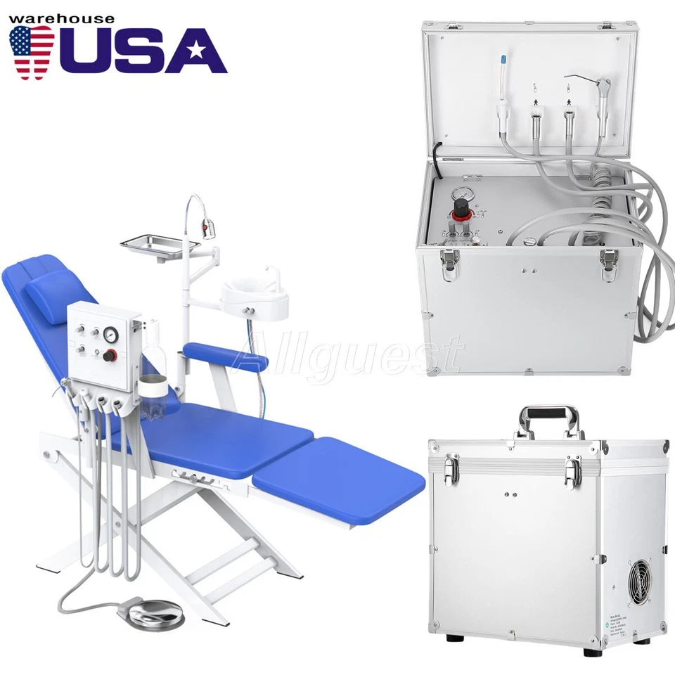 Portable Dental Delivery Unit Air Compressor Suction/Chair Turbine Unit 4 Hole - Image 1 of 1