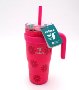 Bicchiere Tazza 24 oz Mantiene Freddo Isolato Sottovuoto Acciaio Inox con Cannuccia - Foto 1 di 4