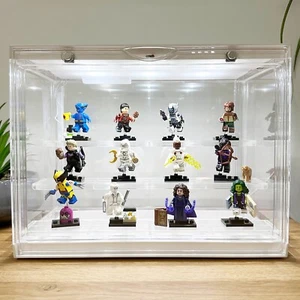 Display Case for LEGO Minifigure - Acrylic Clear Box LED Lights Stackable Design - Picture 1 of 9