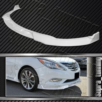 STP-Style 适用于 2011-2014 现代索纳塔彩绘白色前保险杠剧透唇部 — 第 1/4 张图片