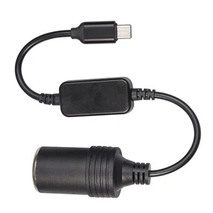 USB C Port 5V to 12V Car Cigarette Lighter Socket Female Converter Adapter Cable - Picture 1 of 11