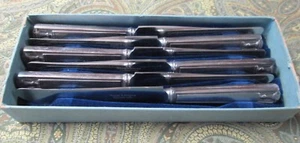 CENTURY 6 Hollow Handle Dinner Knives Unused in Box Silverplate 1923 No Monogram - Picture 1 of 6