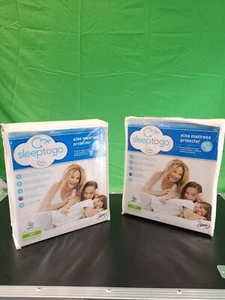 SERTA TWIN SLEEP TO GO ELITE 20" MATTRESS PROTECTOR WITH SCOTCHGARD-LOT OF 2 - Picture 1 of 3