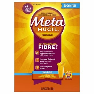 Metamucil 3 in 1 MultiHealth Fibre! 44 Sugar-Free Fiber Suplement Powder Packets - Picture 1 of 2