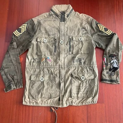 Chaqueta de Campo Militar DE COLECCIÓN PRPS Primera Guerra Mundial Talla Grande Bosquejo Envejecido M65 Foto 1 de 4
