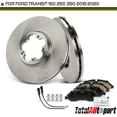 2x Rotor de freio a disco e pastilhas de freio para Ford Transit-150 2015 2016 2017-2021 dianteiro - Imagem 1 de 4