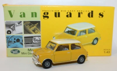 Vanguards 1/43 Scale Diecast VA02509 - Morris Mini Cooper S - Yellow / White - Image 1 of 2