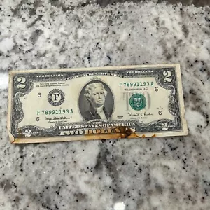 2 dollar bill 1995 series f - Picture 1 of 5