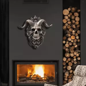 Wall Art Animal Skull Wall Hanging Gothic Ornament Figurine Sheep Head Decor - Picture 1 of 10