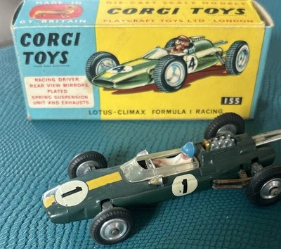 1:45 Corgi Toys Lotus Climax Rennwagen 1967 British Racing green Nr.155 - Bild 1 von 4