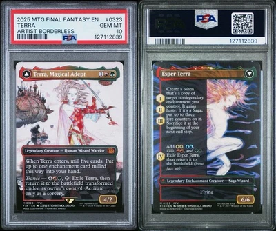 PSA 10 TERRA ARTIST BORDERLESS REG 2025 MAGIC THE GATHERING FINAL FANTASY #0323 - Image 1 of 3