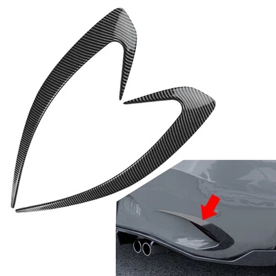 Rear Bumper Side Air Vent Trim For Mazda MX-5 ND Miata 16-25 Carbon Fiber Black - Image 1 of 4