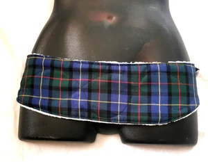 Plus Size XL UNISEX Under tummy sweat pad. Tartan fabric natural fibre towelling - Picture 1 of 6