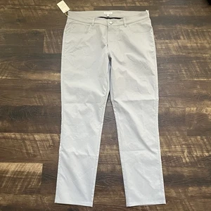 NWT Peter Millar EB66 Light Gray Gale Athletic Golf Performance Pants 36 X 30 - Picture 1 of 13
