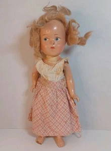 BAMBOLA BAMBINA COMPOSIZIONE OCCHI VOGA DIPINTI ANNI 40 VINTAGE - Foto 1 di 11