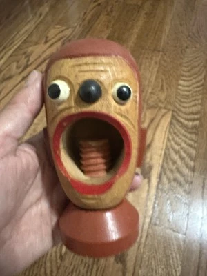 Vintage MCM Wooden Big Mouth Nutcracker Monkey Japan - Image 1 of 4