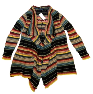 $598 Polo Ralph Lauren Manta India Serape Drapeado Crochet Suéter Cárdigan S - Imagen 1 de 9