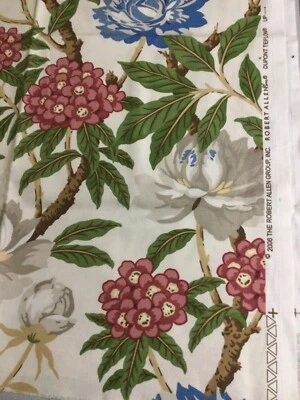 Hermosa tela de primavera floral Robert Allen DuPont teflón 35 X 54 Foto 1 de 4