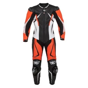 BERIK NEON 2.0 ORANGE LEATHER SUIT AVAILABLE IN ALL SIZE - Picture 1 of 4