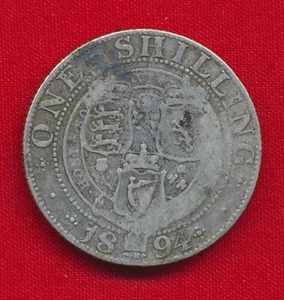Great Britain 1894 SHILLING .1682 ounces of SILVER! - Picture 1 of 2