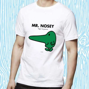 Mr Men T-Shirt Mr Nosey Printed Graphic Tee Adults Short Sleeve Unisex Top - Picture 1 of 26