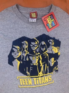 Teen Titans Vintage 2005 Puff Print Shirt XL Cartoon Network DC (NWT DEADSTOCK) - Picture 1 of 4