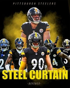 pittsburgh steelers steel curtain 8x10 photo NFL Fan/Man cave collection TJ WATT - Picture 1 of 1