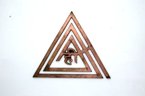 Copper Triangle Helix Vastu Remedy South Direction Energy Correction 6 Inch 2 Pc - Picture 1 of 6