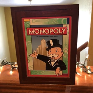 Monopoly Vintage Game Collection Edition Wooden Bookshelf Box ( Complete) - Picture 1 of 8