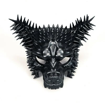 Black Wolf Steampunk Mask Spikes Animal Masquerade Costume Cosplay Party Mask - Image 1 of 4