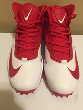 Nike Men's Zoom Elite 3/4 TD Football Cleats Size 15W Red /White