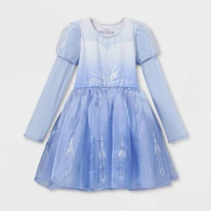 NWT. Girls' Disney Frozen 2 Elsa Long Sleeve Cosplay Dress . XXL - Picture 1 of 3
