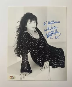 KATE BUSH SIGNED AUTOGRAPHED 8X10 PHOTO RUNNING UP THAT HILL PSA COA B - Picture 1 of 2