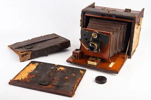Kodak No 5 Folding Satchel 5x7'' Large Format Roll Film Camera WORKS RARE 1st Ed - Picture 1 of 12